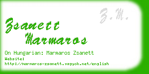 zsanett marmaros business card